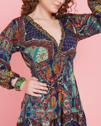 Liora midnight bloom mini dress