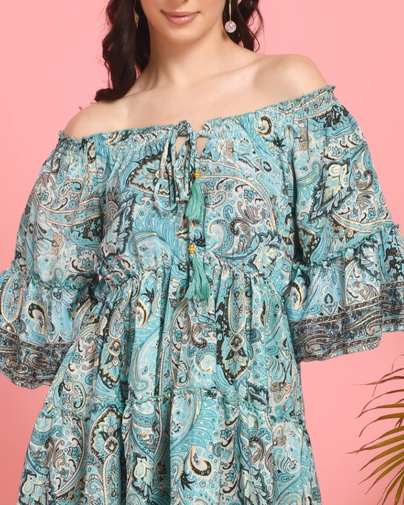 Luna tides off-shoulder mini dress
