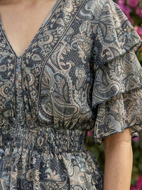 Kaelith smoky paisley peplum top