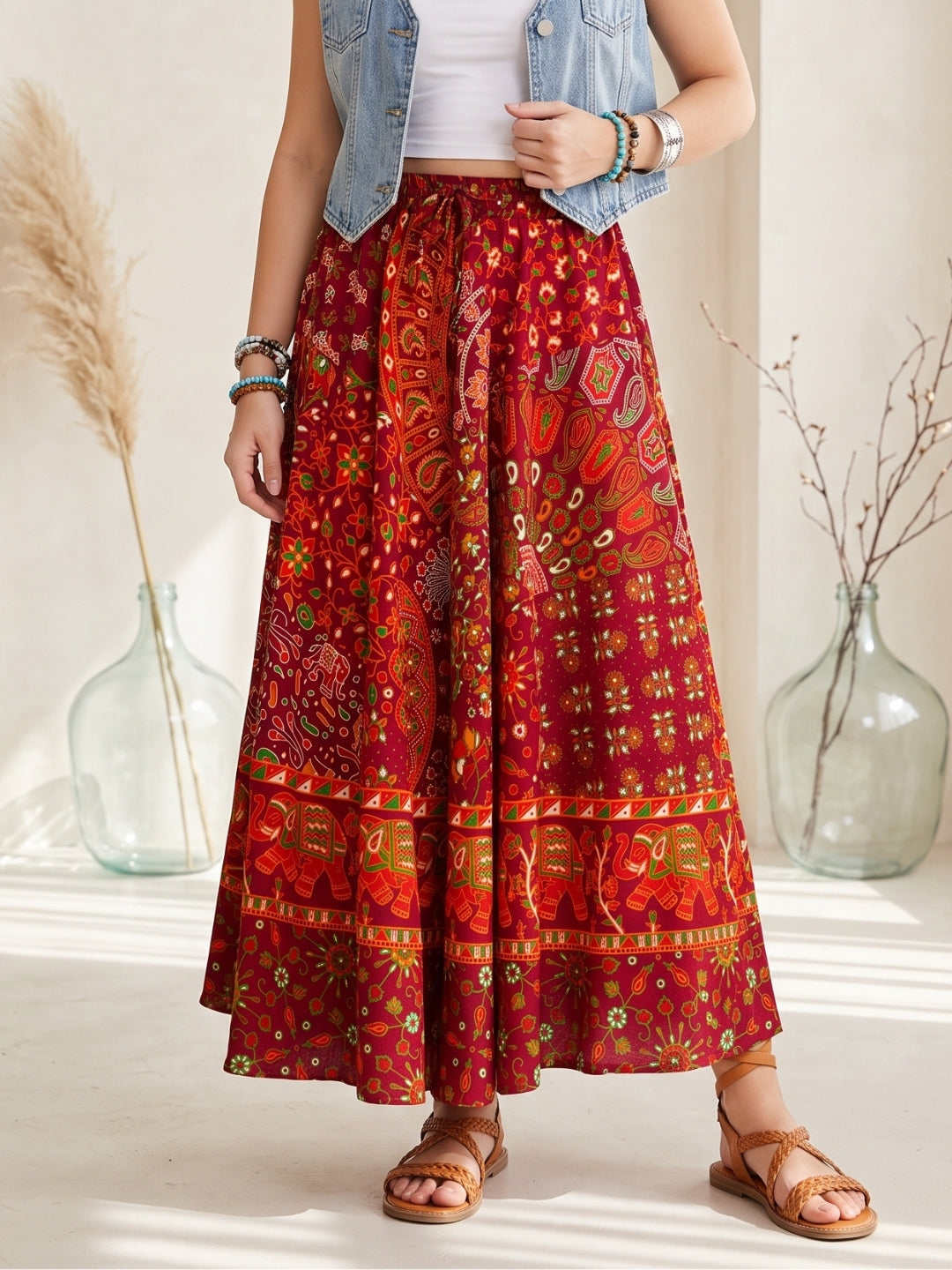 Desert spice bohemian skirt