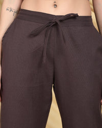 Ivy mocha organic cotton trouser