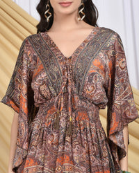 Solene bronze mirage maxi dress