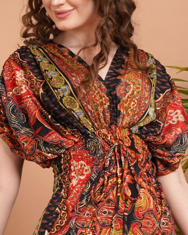 Zelina sunset spice boho maxi dress