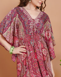 Pink mirage paisley maxi dress