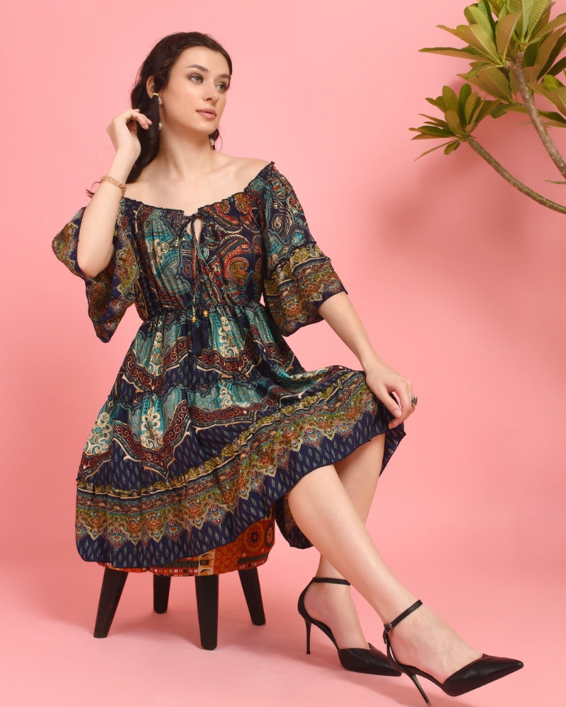 Rhea off-shoulder mini dress