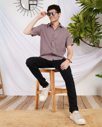 Remy ash plum cotton shirt