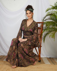 Evelina mocha rose palazzo set