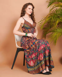 Amara peacock glow maxi dress