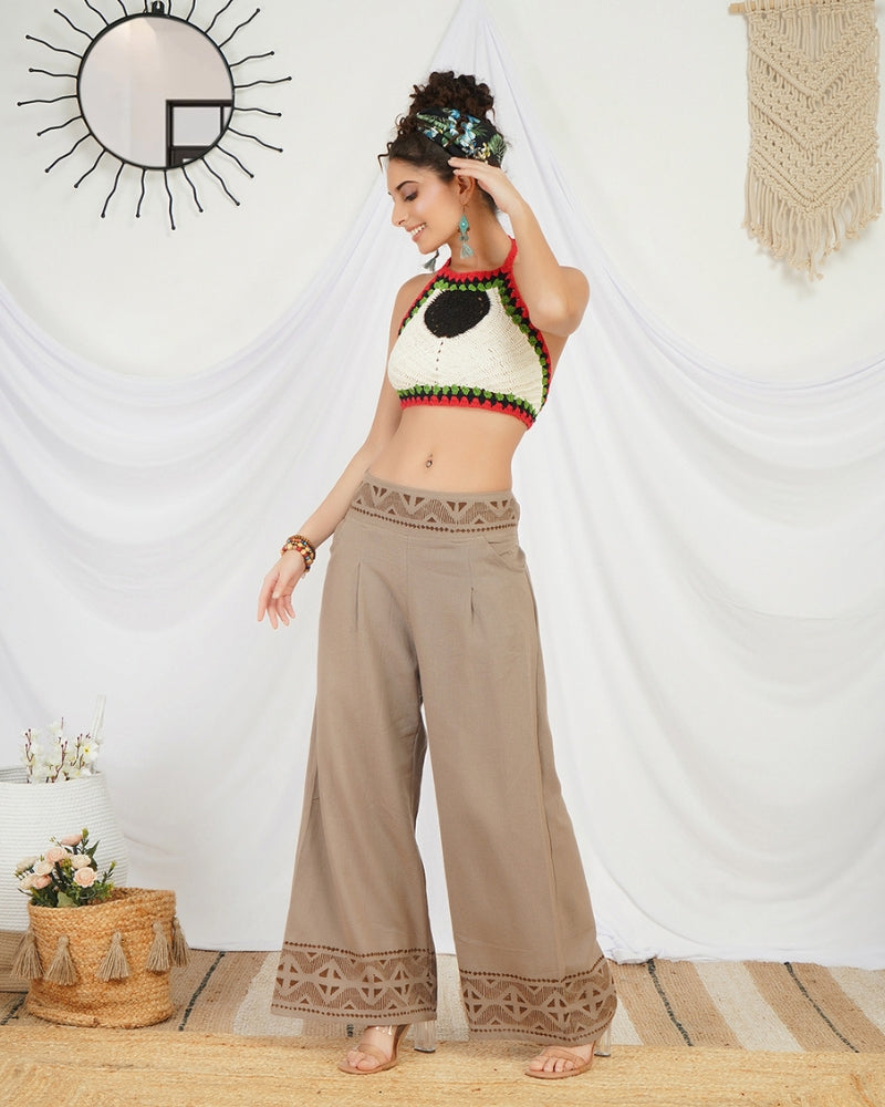 Terra muse wide legs cotton trouser