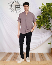 Fynn ash mauve breeze cotton shirt