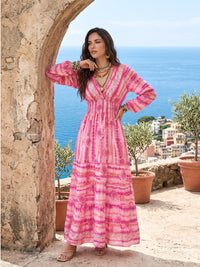Rosalie raspberry blush boho maxi dress