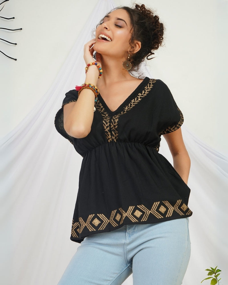 Elysia dark muse boho top