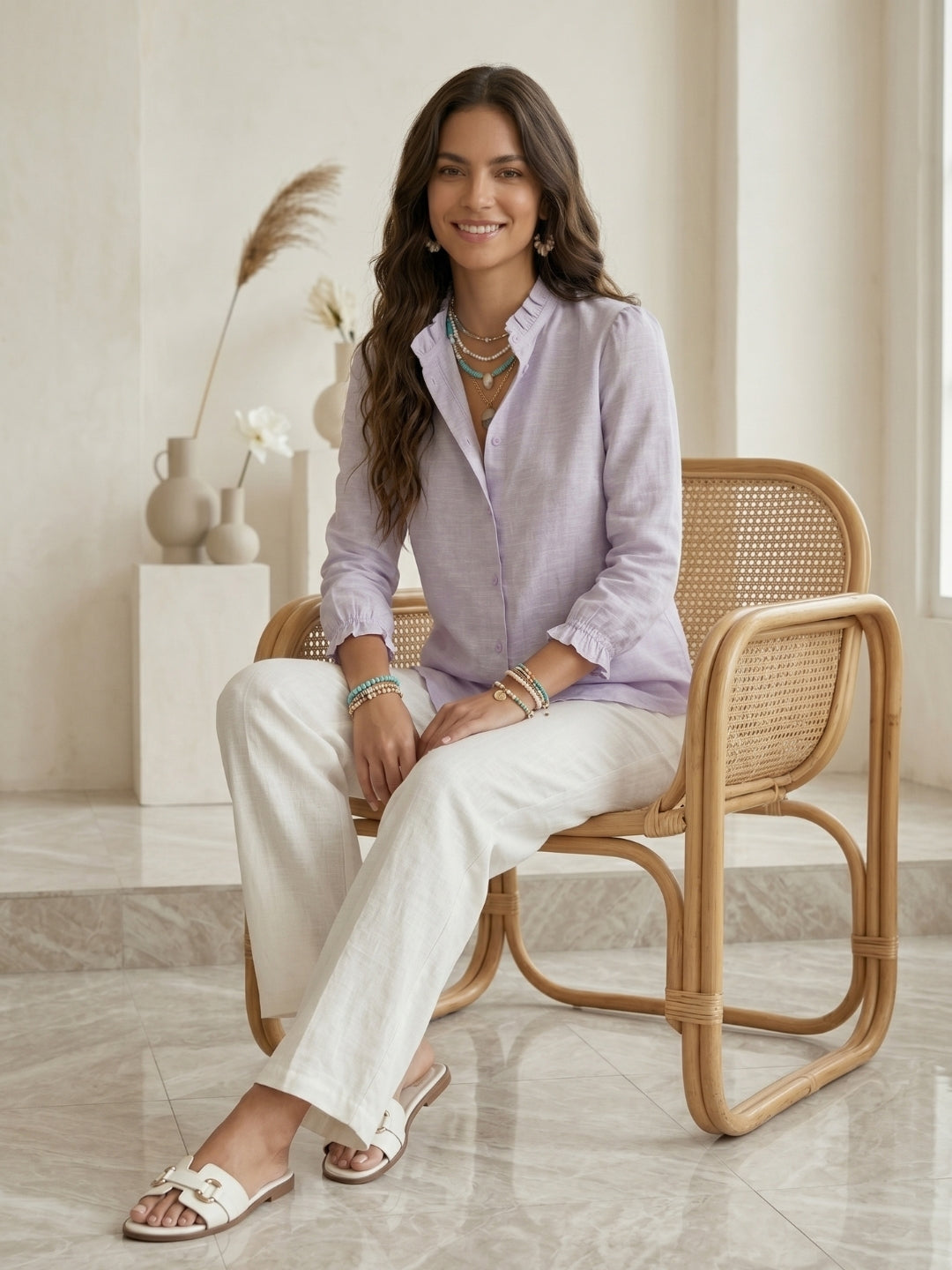 Aurelia lavender cloud shirt