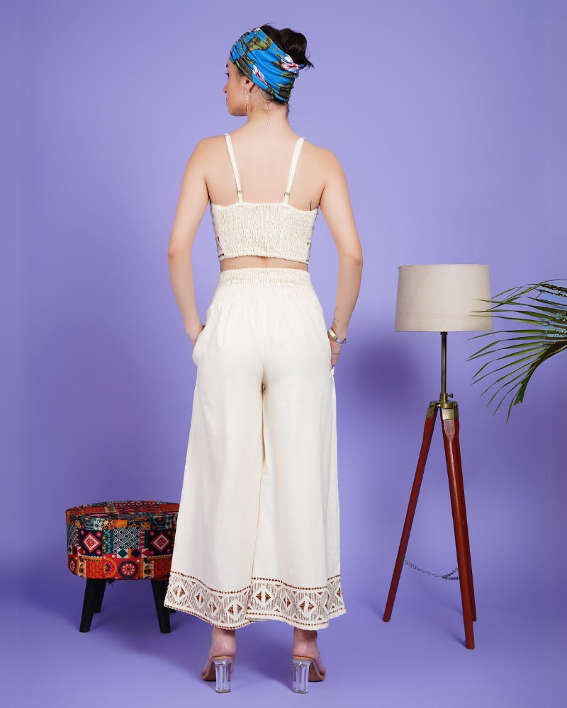 Ivory oasis 3 piece khadi co-ord set