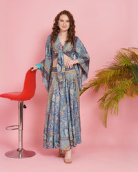 Moonlit petal serenade skirt co-ord set