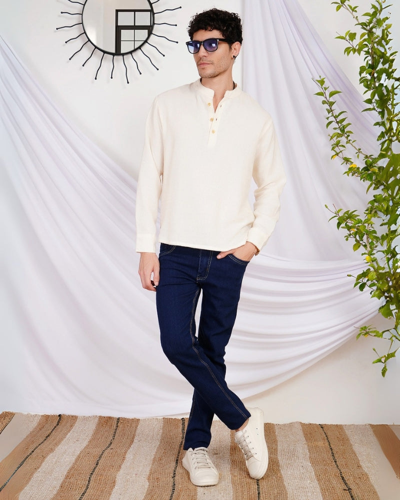 Kael ivory dawn cotton shirt