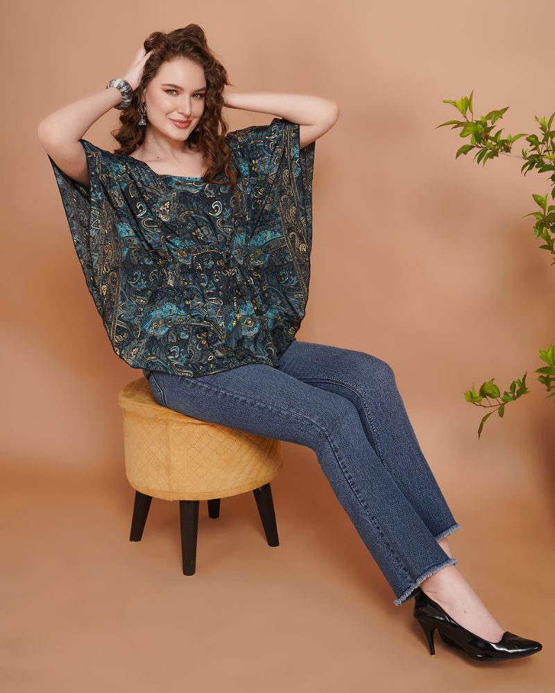 Night sky nomad kaftan top