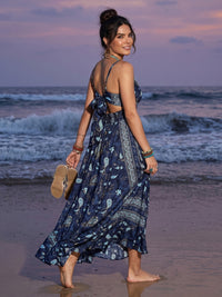 Marielle midnight indigo boho maxi dress