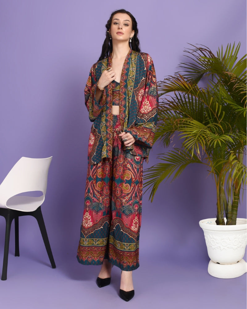 Avani foil whisper 3 piece co-ord set