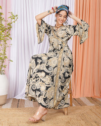 Callista night bloom wrap maxi dress