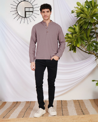 Soren dusty mauve cotton shirt