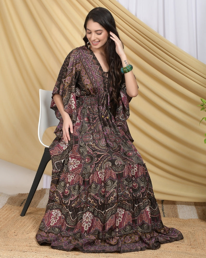Lilith twilight paisley maxi dress