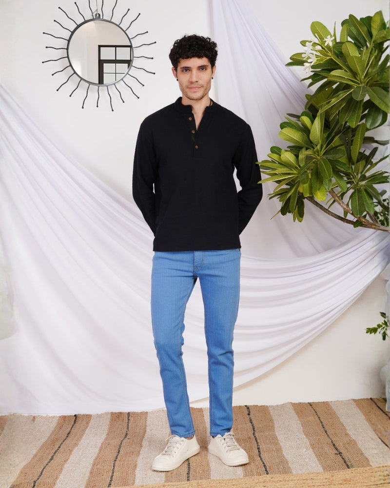 Griffin night-onyx cotton shirt