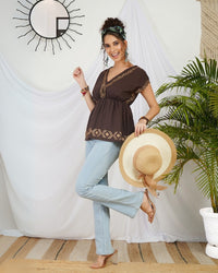 Cocoa dream boho top