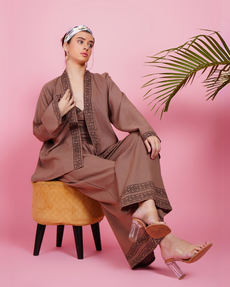 Wanderlust wonder 3 piece khadi co-ord set