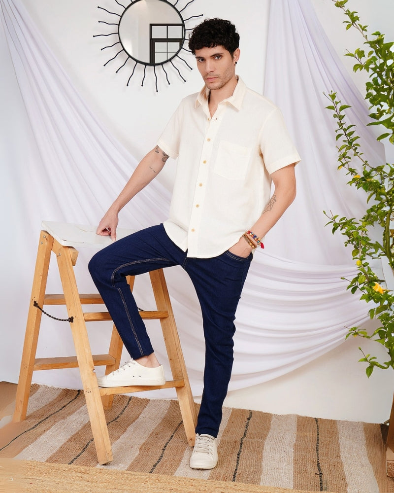 Axel creamstone boho cotton shirt