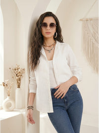 Calista ivory breeze cotton shirt