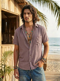 Remy ash plum cotton shirt