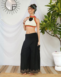 Noir ember cotton palazzo pants