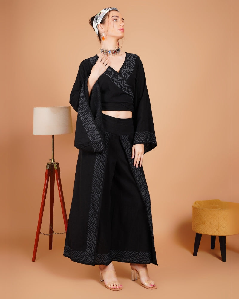 Ebony escape khadi co-ord set