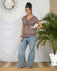 Elowen mauve mirage boho top