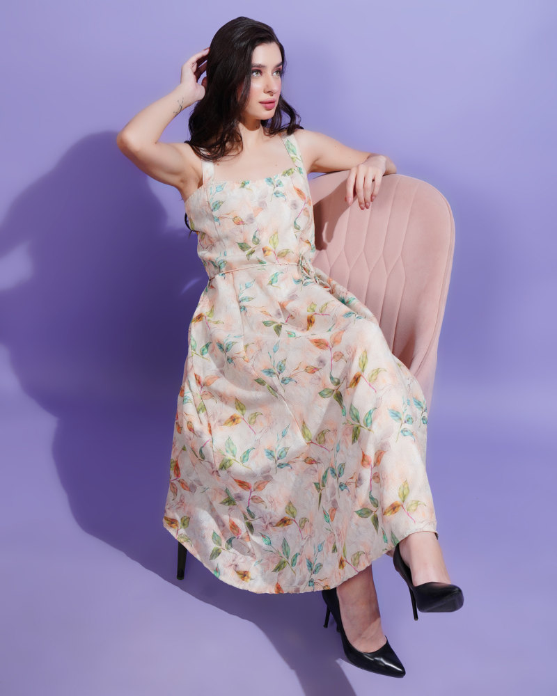 Spring melody midi dress