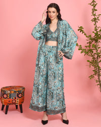 Naida ocean bloom 3 piece co-ord set