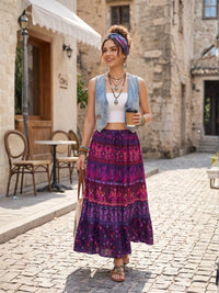 Plum reverie boho maxi skirt