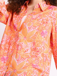 Zafira sunset bloom boho shirt