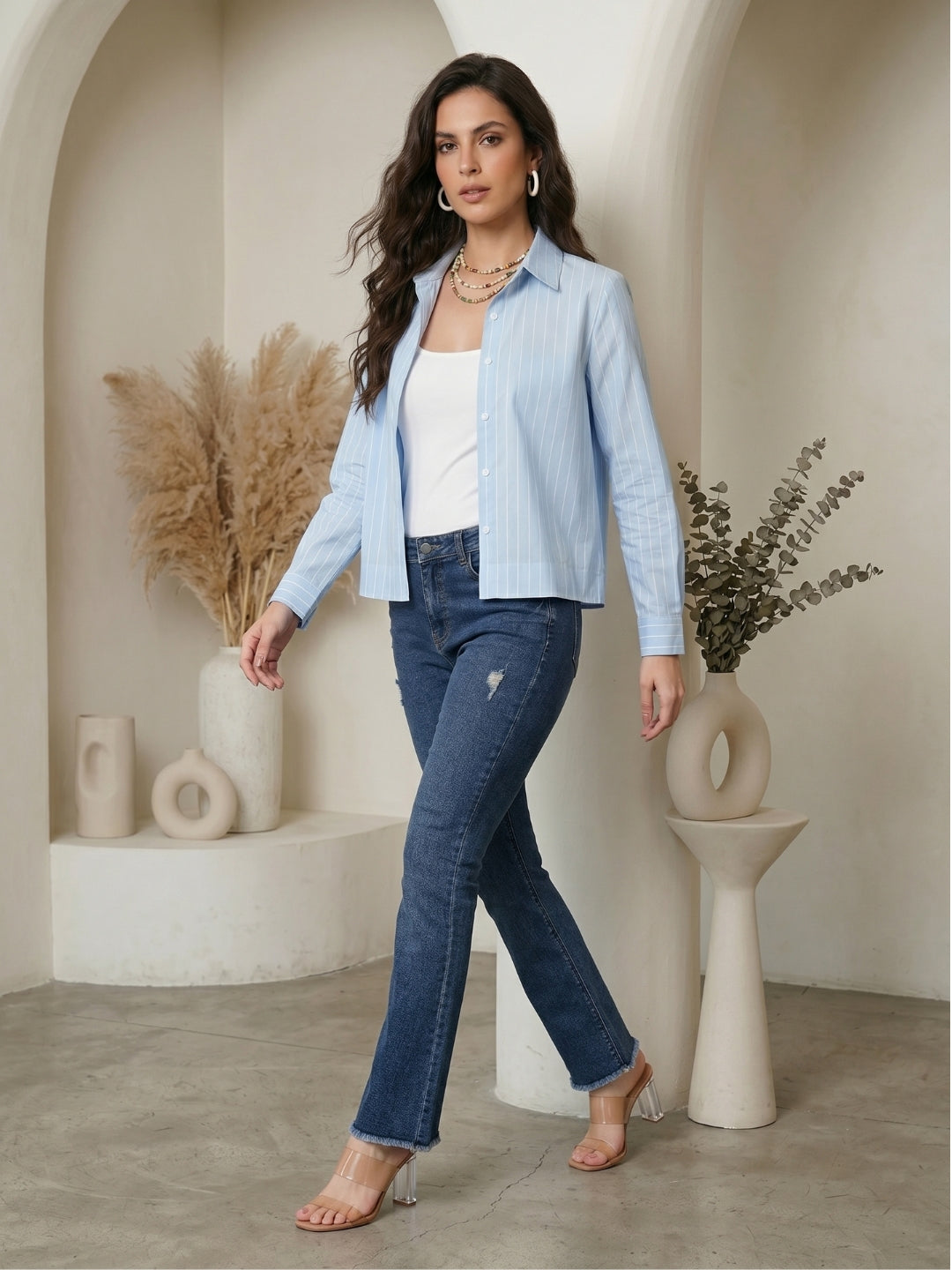 Odette morning breeze boxy cotton shirt