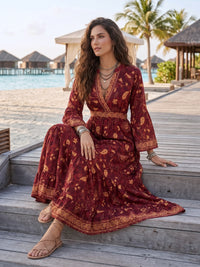 Mulberry merlot boho maxi dress