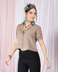 Sariah breeze cuban collar cotton top