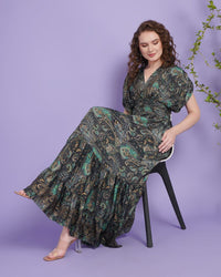 Yelora emerald dream maxi dress