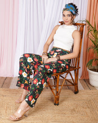 Maribela night-garden wide-leg trouser