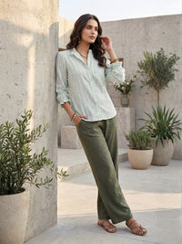 Cireya mint veil cotton shirt