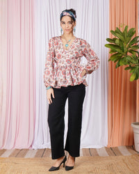 Vienna petal glow peplum top
