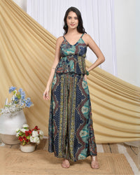 Nysa mosaic bloom palazzo co-ord set