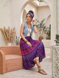 Plum reverie boho maxi skirt