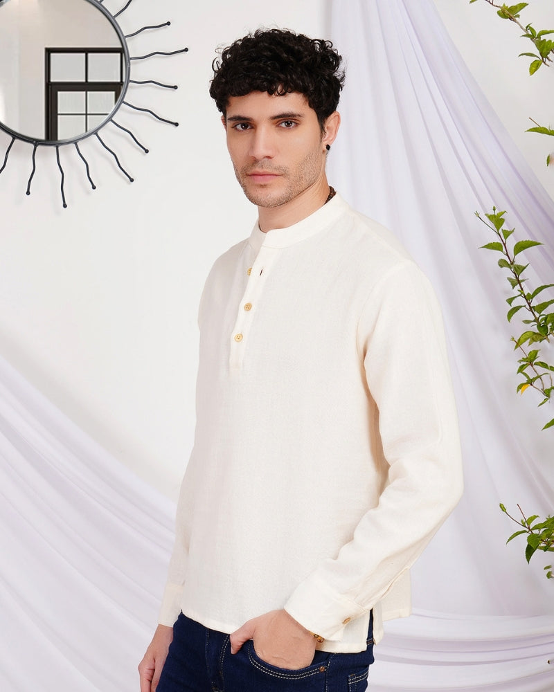 Kael ivory dawn cotton shirt