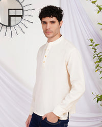 Kael ivory dawn cotton shirt